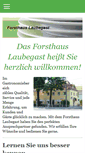 Mobile Screenshot of forsthaus-laubegast.de