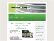 Tablet Screenshot of forsthaus-laubegast.de